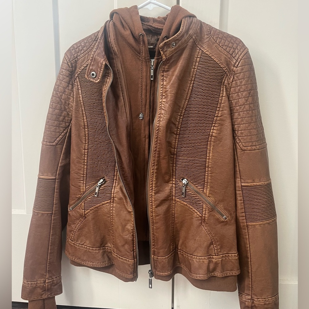 LA Coalition Brown Leather Jacket